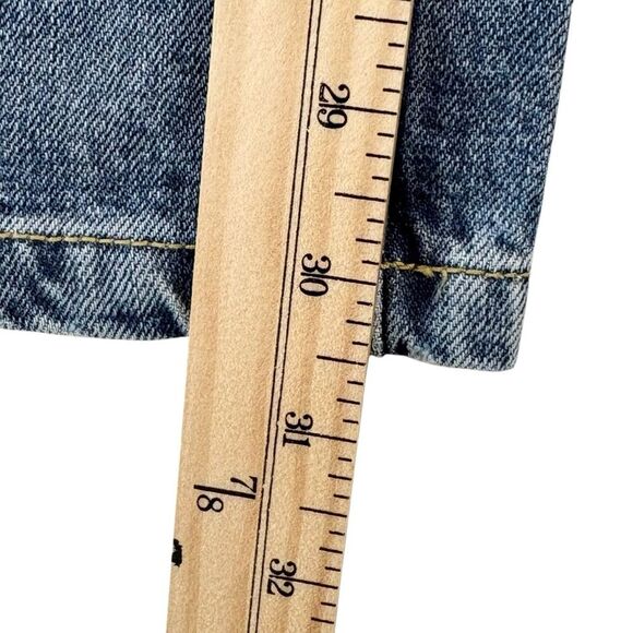 Ann Andelman Rinestone Blue high-waisted wide leg jeans Sz 25 Glam Relaxed - Picture 12 of 14